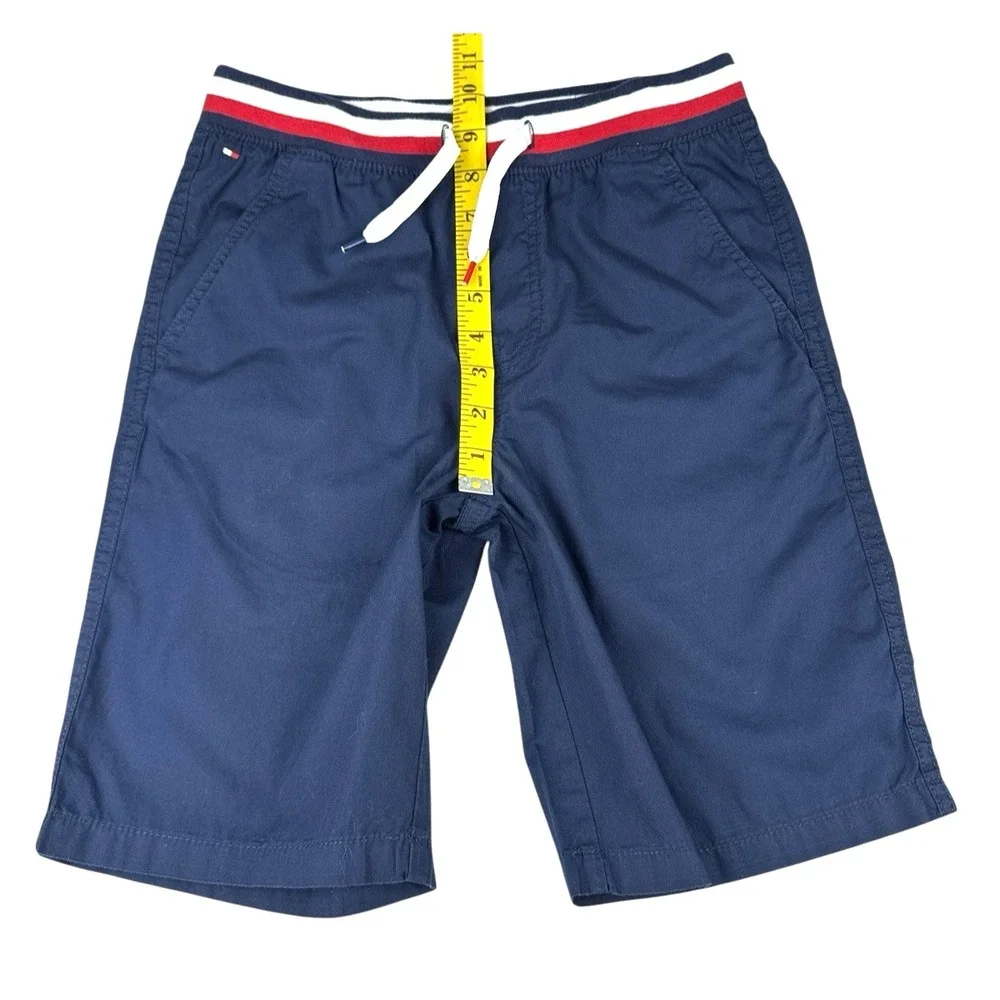 Tommy Hilfiger Boys' Navy Pull-On Shorts w/ Striped Drawstring Waistband‎ - M